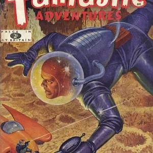 La Justice de Tor, couverture du magazine de science-fiction Fantastic Adventures. La Justice de Tor, couverture du magazine de science-fiction Fantastic Adventures.