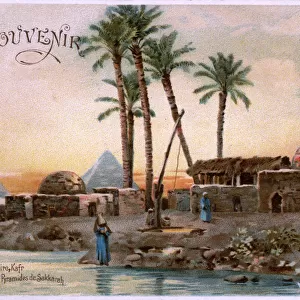 Kafr near Cairo, Egypt - situated close to the pyramids