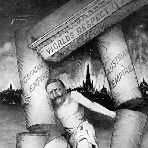 The Kaiser as Samson, WW1 cartoon