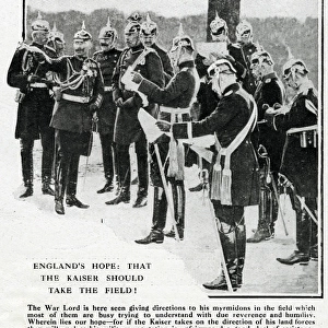 Kaiser Wilhelm with his generals, WW1