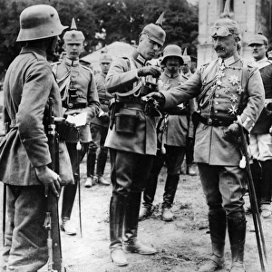 Kaiser Wilhelm II presenting medals, Tarnopol, WW1