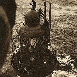 Three keepers trapped on Eddystone lighthouse, Plymouth
