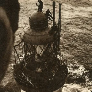 Three keepers trapped on Eddystone lighthouse, Plymouth