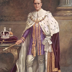 King Edward VIII in his coronation robes