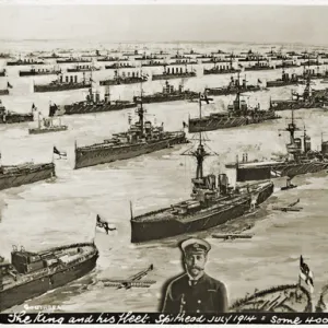 The King and his fleet, Spithead, July 1914