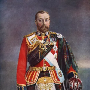 King George V as Colonel of Cameron Highlanders