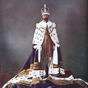 King George V in Coronation Durbar robes and crown