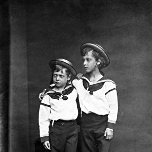 King George V and the Duke of Clarence, c. 1869