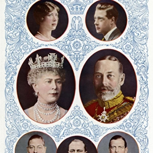 King George V and Queen Mary with thier adult children