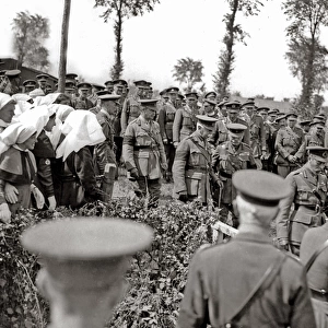 King George V visiting Western Front, France, WW1