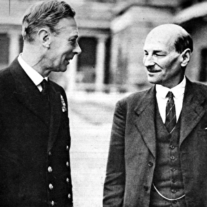 King George VI and Clement Attlee, Buckingham Palace, 1945