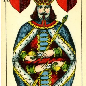 King of Hearts, German Playing Card