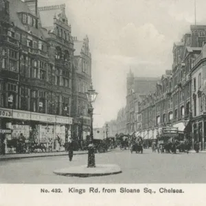 Kings Road viewed from Sloane Square, Chelsea, London