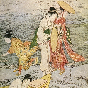 Kitagawa Utamaro print - Watching Divers for Shellfish