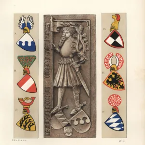 Knight in armour with lance and sword