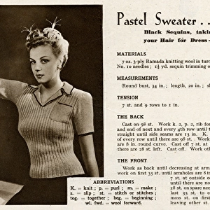 Knitting pattern 1943