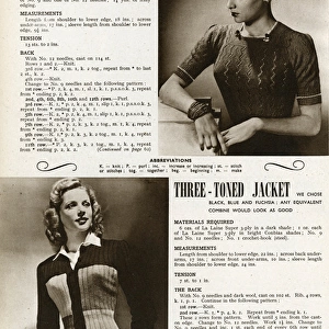 Knitting pattern 1944