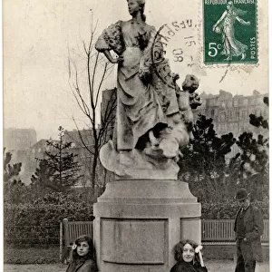 La Montmartroise statue, Montmartre, Paris, France