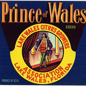 Label design, Prince of Wales Citrus Fruit