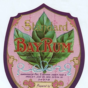 Label design, Standard Bay Rum