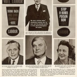 Labour Party election posters and television speakers