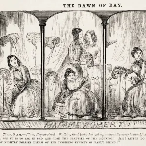 Ladies dress a window at Madame Roberts store Date: 1853