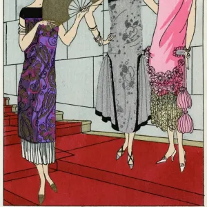 1920s Fashion Print: Two Ladies in Paul Poiret Outfits, 1924. Art Prints,  Posters & Puzzles from Mary Evans