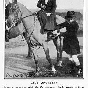 Lady Ancaster, formerly Miss Eloise Breese, out with the Cottesmore Hunt in 1923