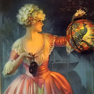 Lady with Chinese lantern