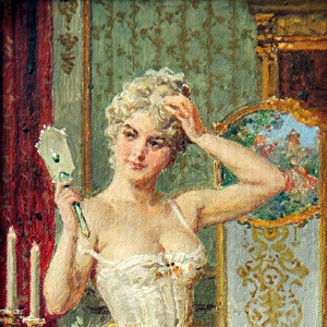 Lady at her dressing table