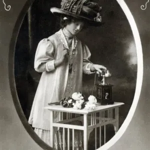 A Lady excited by the ring of Loves Telephone A Lady excited by the ring of Loves Telephone