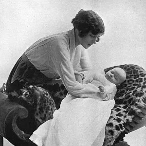 Lady Loughborough (Sheila Chisholm) with her baby