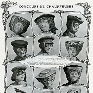 Lady motorists headwear 1906