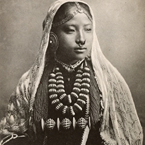 Lady from Nepal in traditional costume