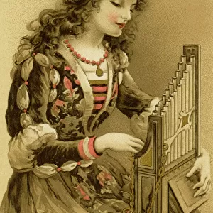 Lady with a portative organ