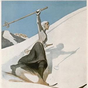 Lady Skier W / Arm Aloft
