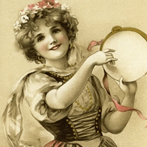 Lady with a tambourine