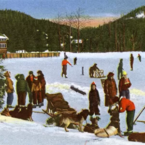 Lake Placid, N. Y. USA - Winter - The Club Skating Rink