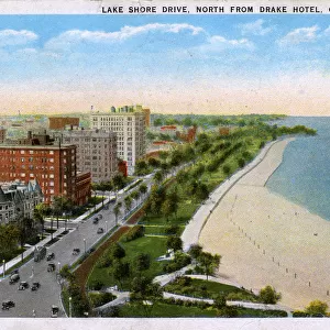 Lake Shore Drive, Looking North from Drake Hotel, Chicago