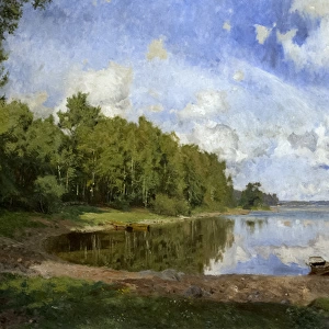 Lake view at Engelsberg, Vastmanland, 1893, by Olof