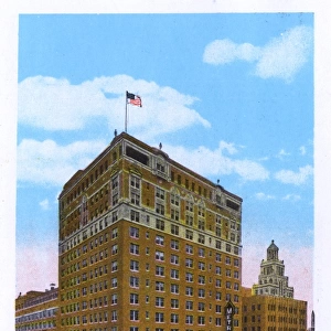 Lamar Hotel and two theatres, Houston, Texas, USA
