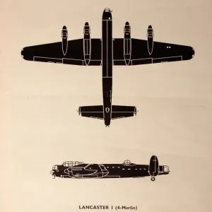 Wee Blue Coo War Drawing Plane Bomber Avro Lancaster Cutaway WWII UK