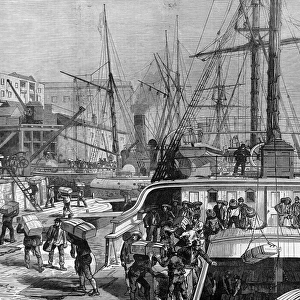 Landing Oranges at Fresh Wharf, London Bridge, 1874
