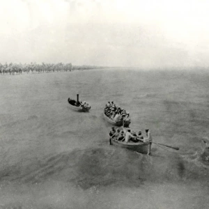 Landing parties on the Tigris, Mesopotamia, WW1
