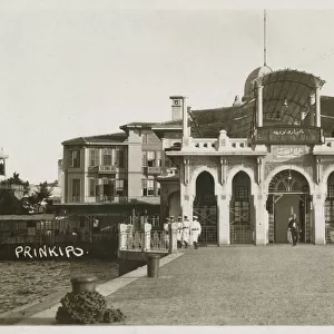 The Landing Stage and Casino (Maxims Restaurant and Bar) at Buyukada (Prinkipo). Date: 1923