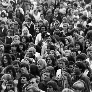 Large audience at Penwith Rock Festival, Cornwall