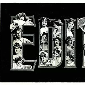 Large Letter Name card - Edith