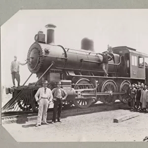 Late 19th century photograph: Locomotive, steam train, Peking, Beijing, Hankow