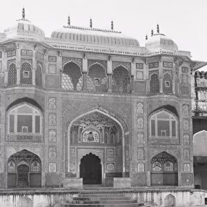 Late 19th century photograph: Umber, Amber, Amer, gateway to Sheesh Mahal, India
