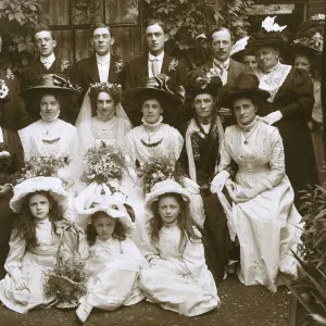 Late Victorian Wedding party